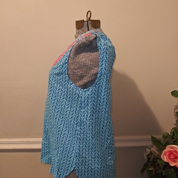 J.Crew Turquoise Boho Embroidered Blouse - Picture 3 of 7